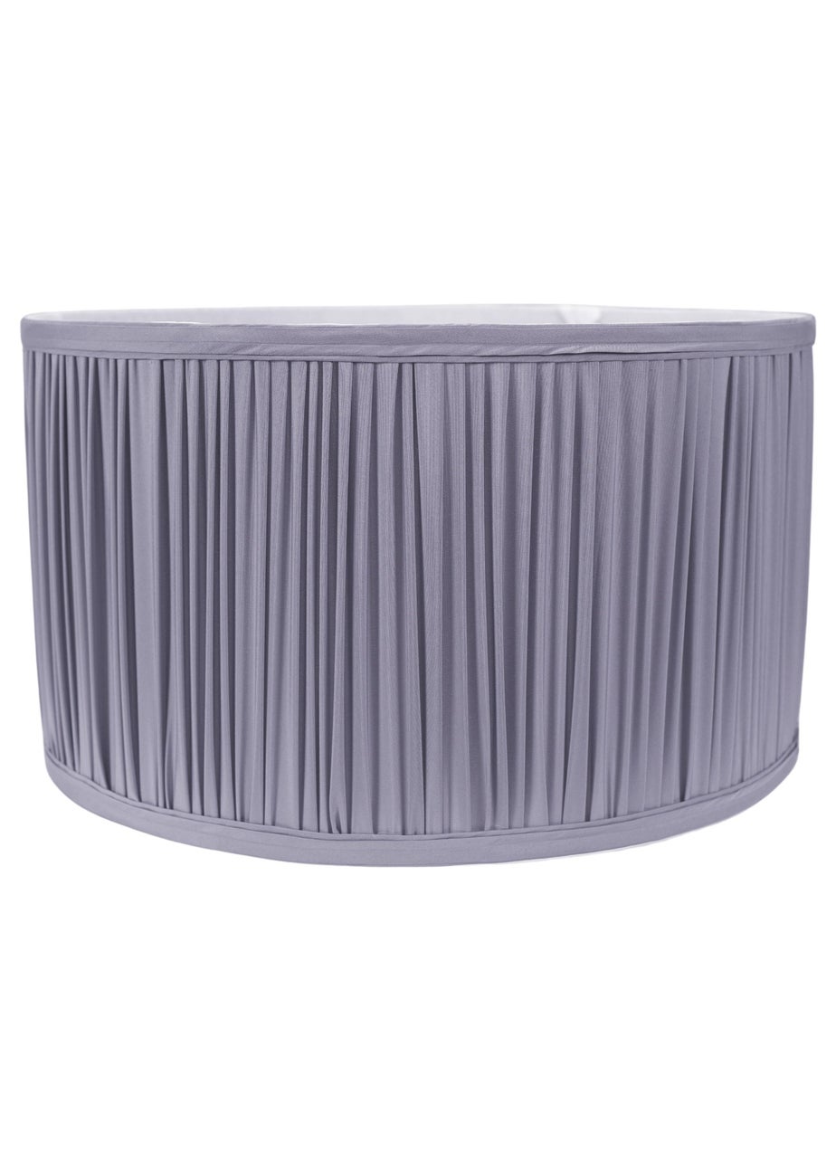 ValueLights Small Jess Fabric Faux Silk Blue Drum Ceiling Pendant Shade