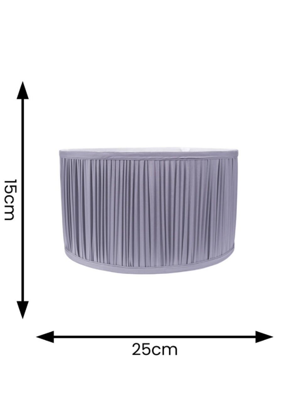 ValueLights Small Jess Fabric Faux Silk Blue Drum Ceiling Pendant Shade