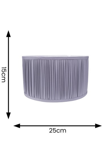 ValueLights Small Jess Fabric Faux Silk Blue Drum Ceiling Pendant Shade