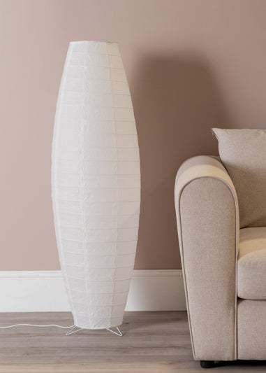 ValueLights Isla Matte White Floor Lamp