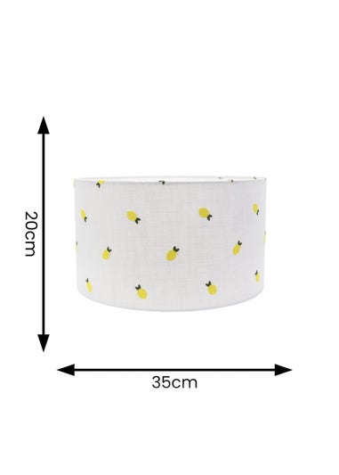 ValueLights Medium Brae Fabric Cream Drum Ceiling Pendant Shade