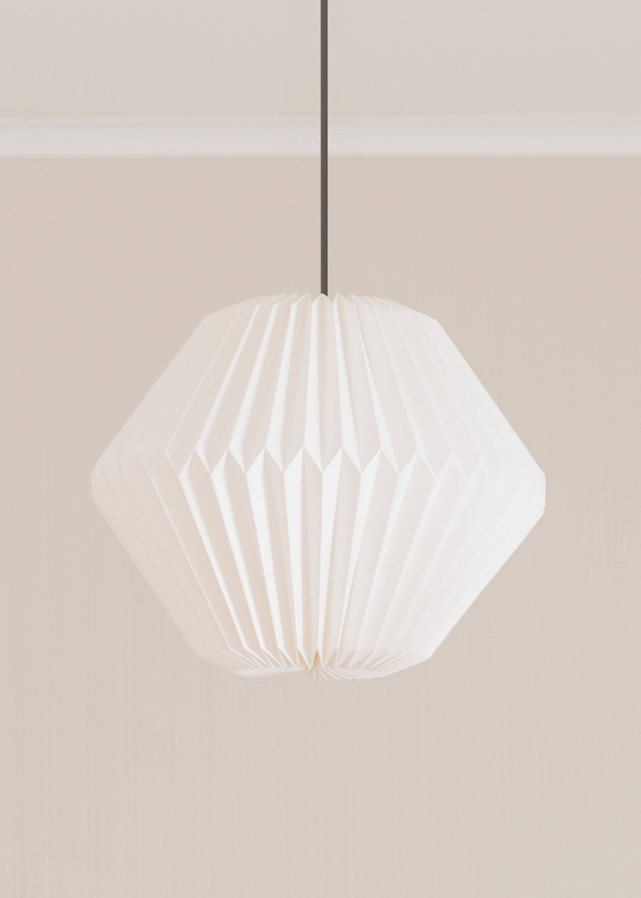 ValueLights Medium Astrid Matte White Paper Tapered Ceiling Pendant Shade