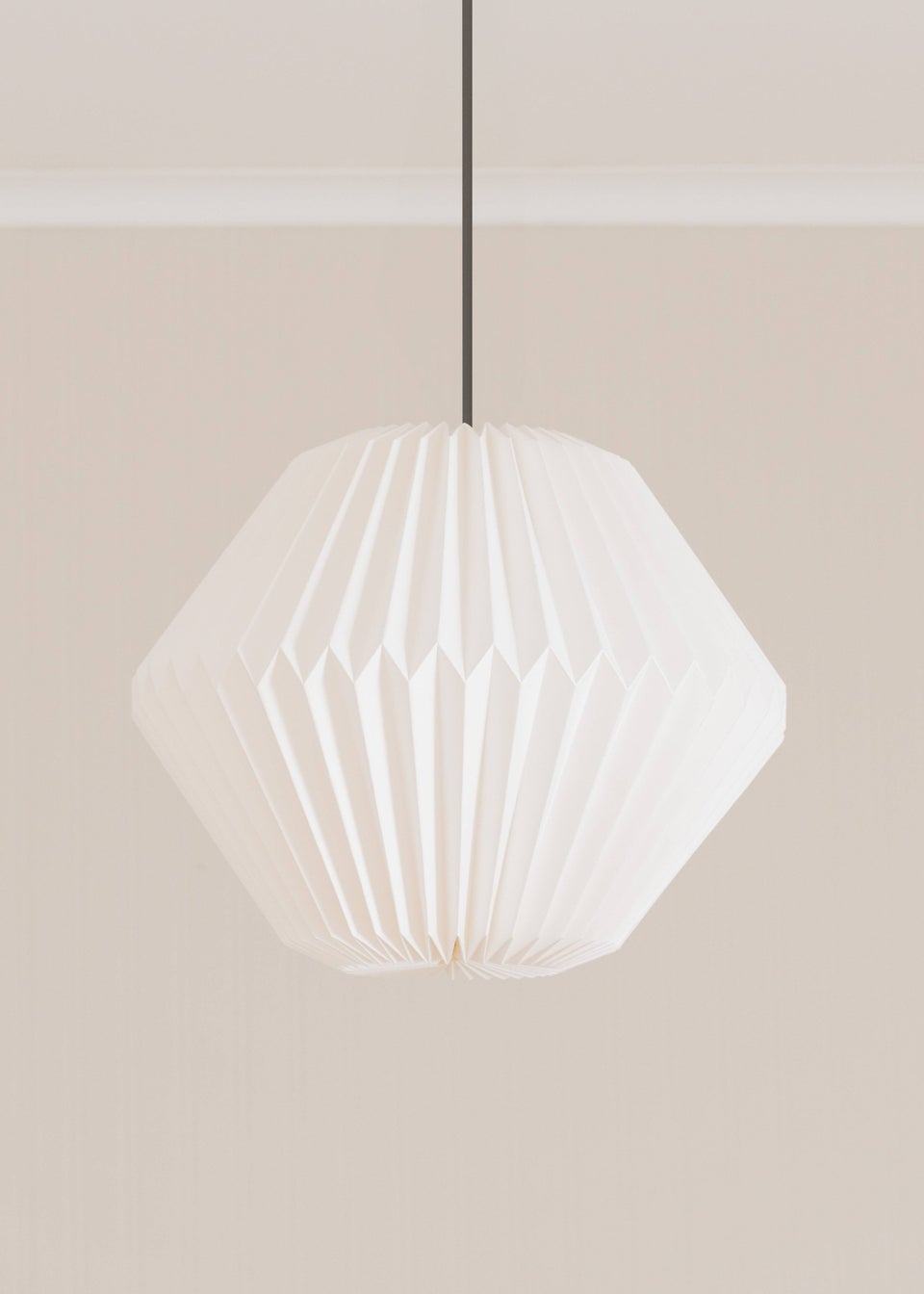 ValueLights Medium Astrid Matte White Paper Tapered Ceiling Pendant Shade