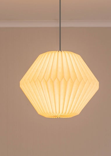 ValueLights Medium Astrid Matte White Paper Tapered Ceiling Pendant Shade