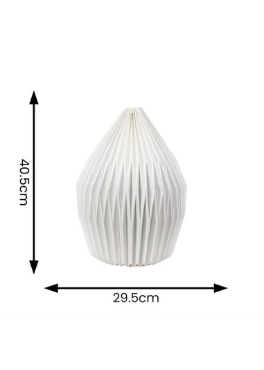 ValueLights Medium Astrid Matte White Paper Hourglass Ceiling Pendant Shade