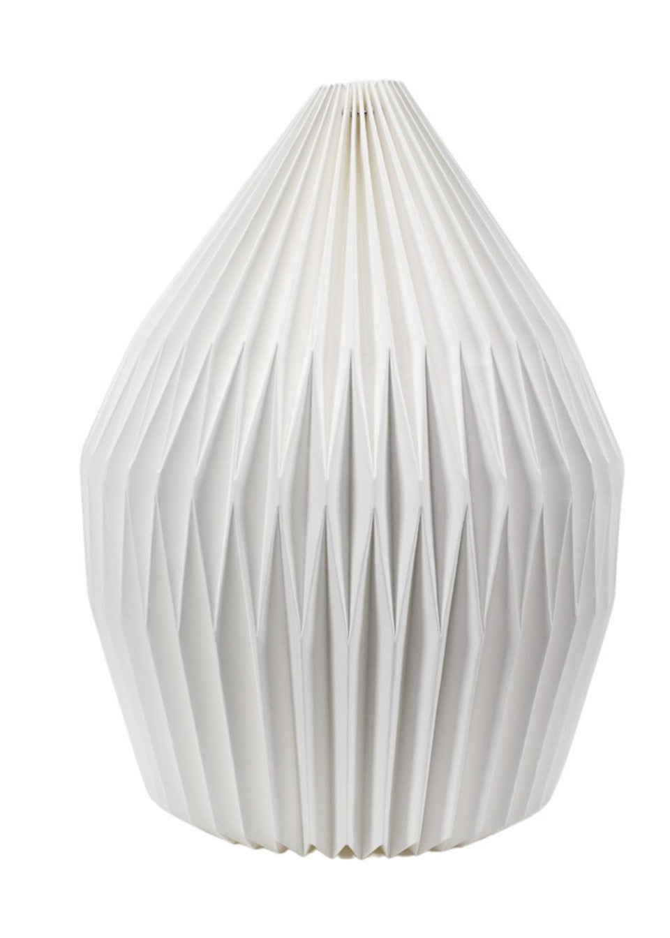 ValueLights Medium Astrid Matte White Paper Hourglass Ceiling Pendant Shade