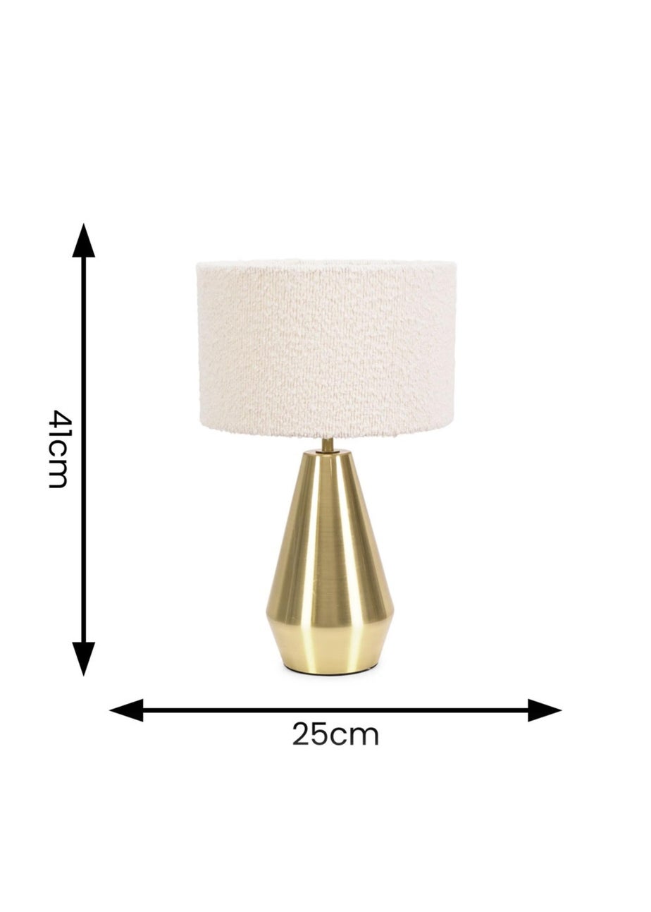 ValueLights Jax Dimmable Antique Gold Table Lamp with Small Drum Shade