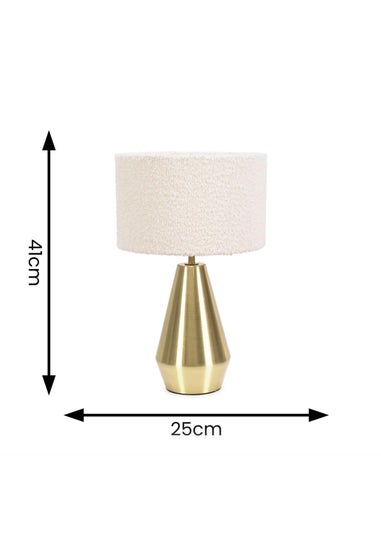 ValueLights Jax Dimmable Antique Gold Table Lamp with Small Drum Shade