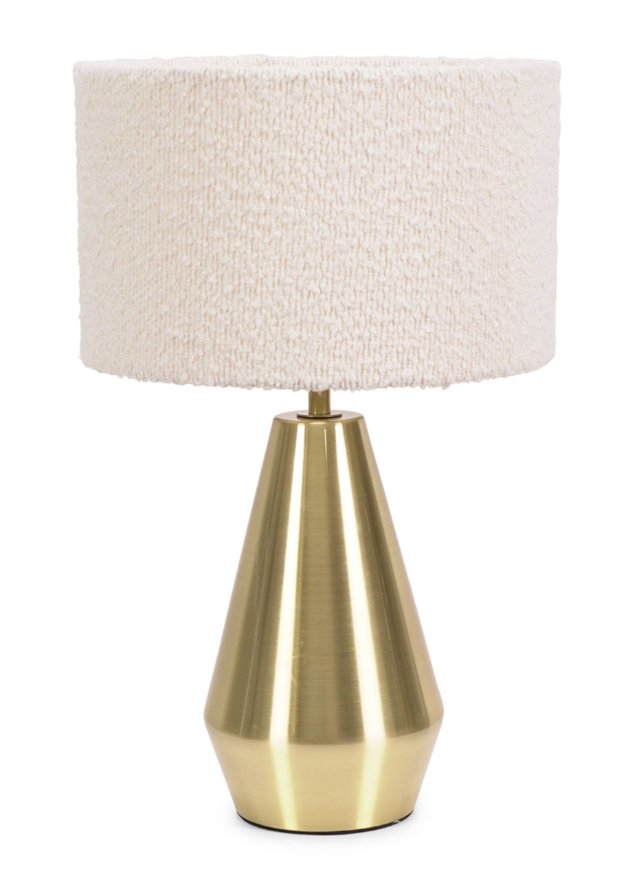 ValueLights Jax Dimmable Antique Gold Table Lamp with Small Drum Shade