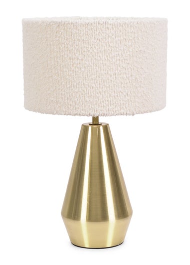 ValueLights Jax Dimmable Antique Gold Table Lamp with Small Drum Shade