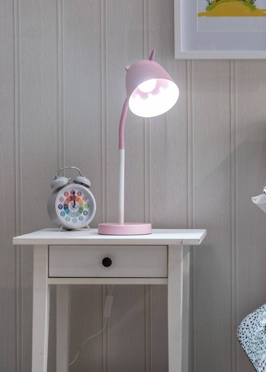 ValueLights Unicorn Painted Pink Table Lamp