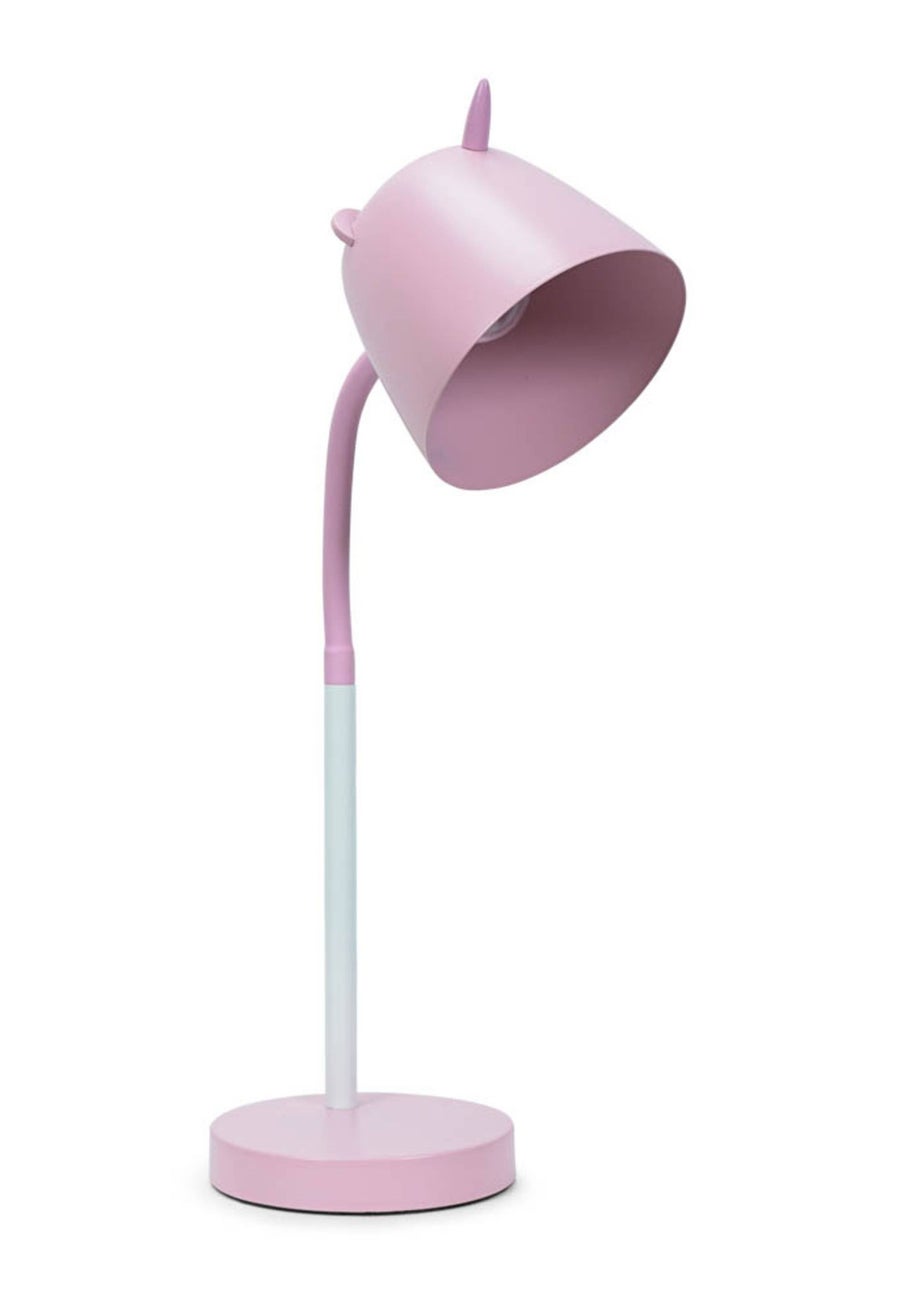 ValueLights Unicorn Painted Pink Table Lamp