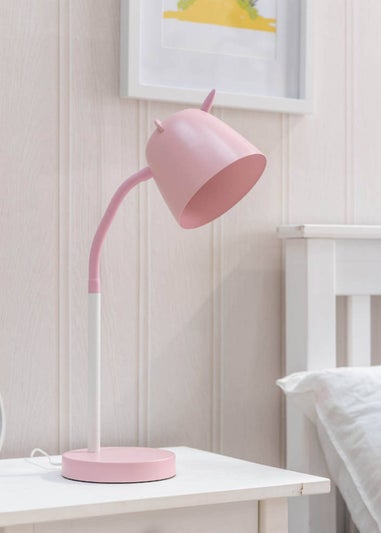 ValueLights Unicorn Painted Pink Table Lamp