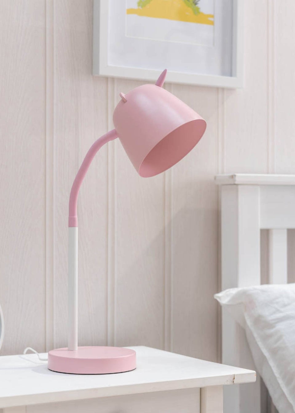 ValueLights Unicorn Painted Pink Table Lamp