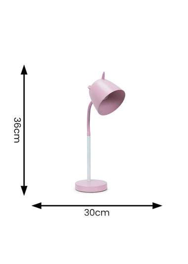 ValueLights Unicorn Painted Pink Table Lamp