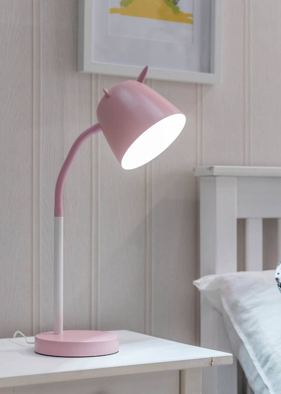 ValueLights Unicorn Painted Pink Table Lamp