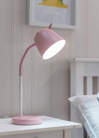 ValueLights Unicorn Painted Pink Table Lamp