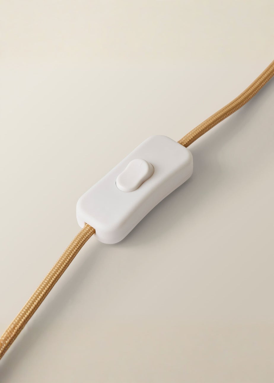 ValueLights Victoria Oak Effect Natural Table Lamp with Small Tapered Shade