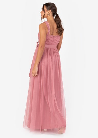 Anaya with Love Recycled Dusty Rose Wrap Strappy Maxi Dress