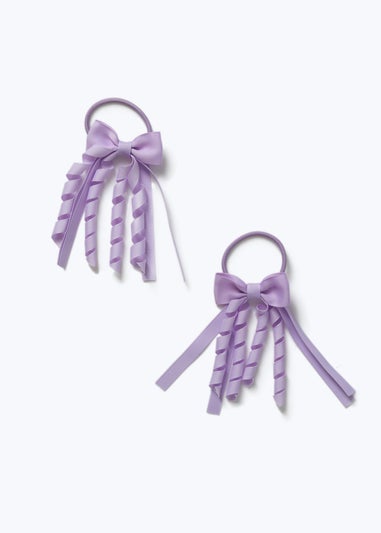 Flitzy Purple Bow Hair Bobbles