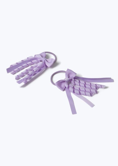 Flitzy Purple Bow Hair Bobbles