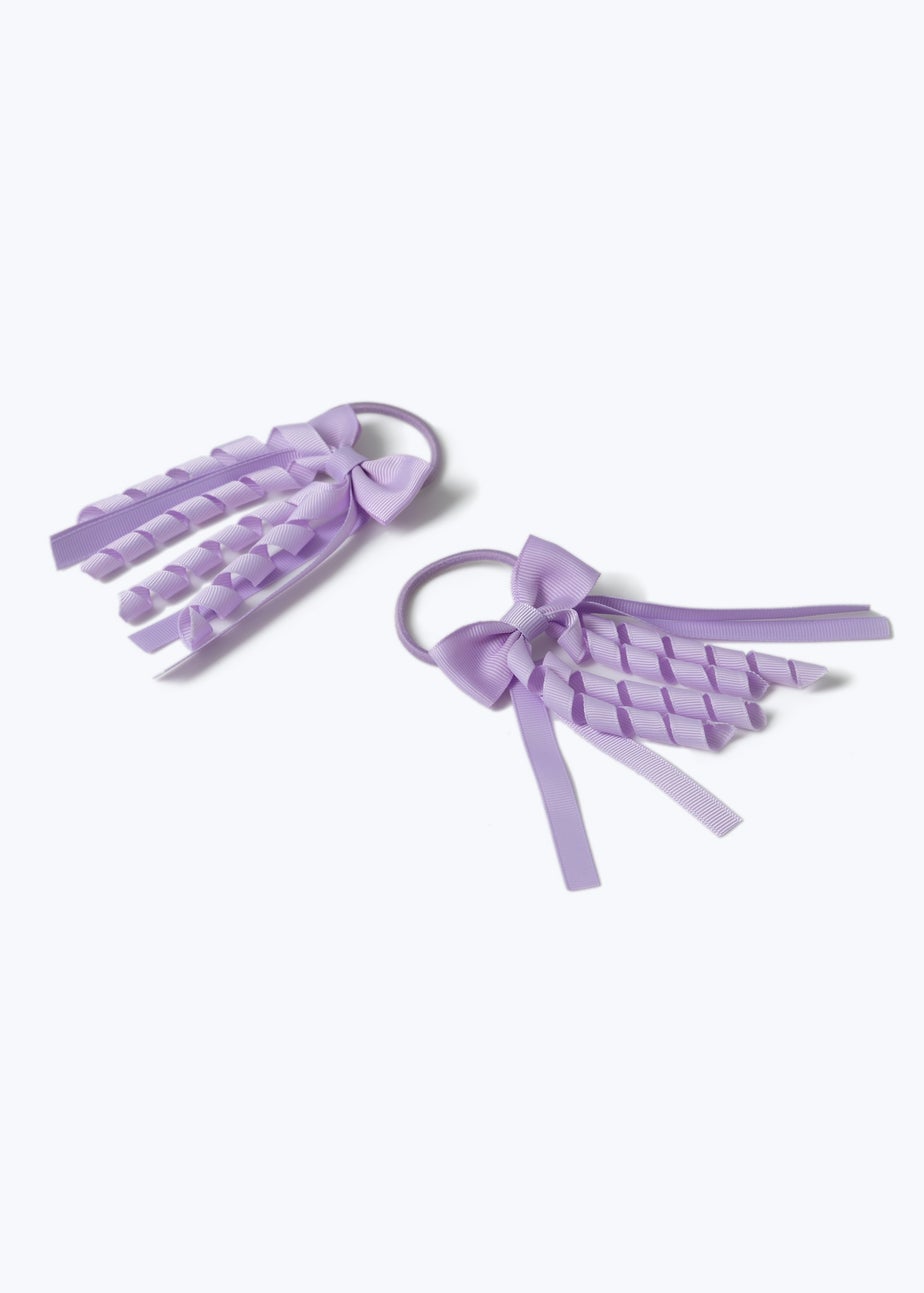 Flitzy Purple Bow Hair Bobbles