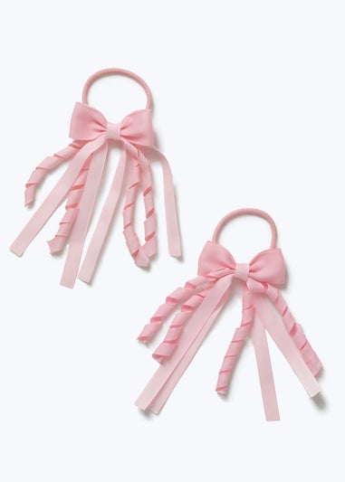 Flitzy Pink Bow Hair Bobbles