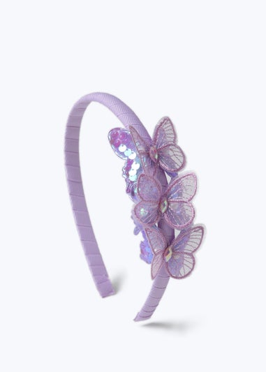 Flitzy Purple Butterfly Headband