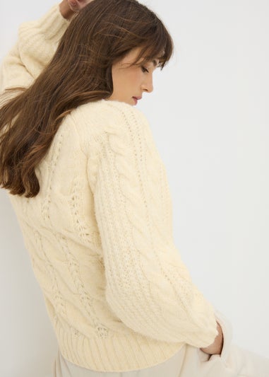 Yellow Cable Knit Jumper