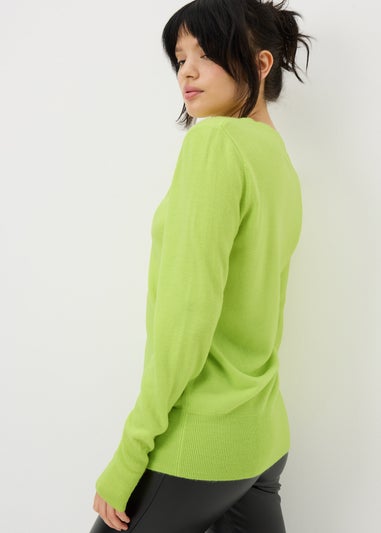 Lime Soft Knit Crew Jumper