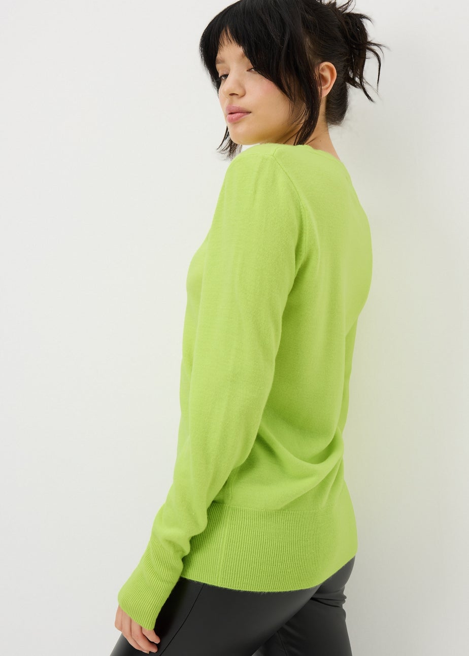 Lime Soft Knit Crew Jumper