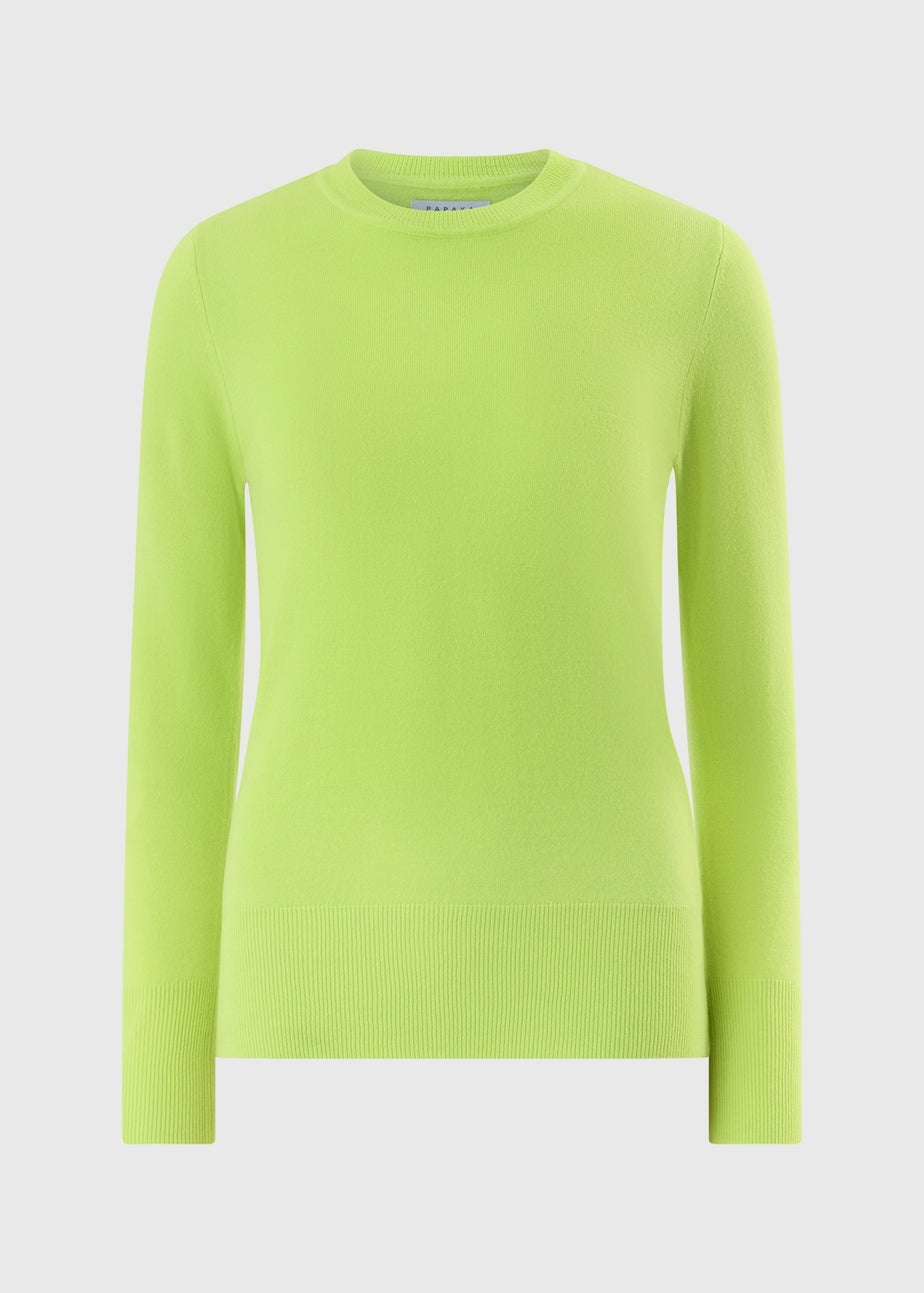 Lime Soft Knit Crew Jumper