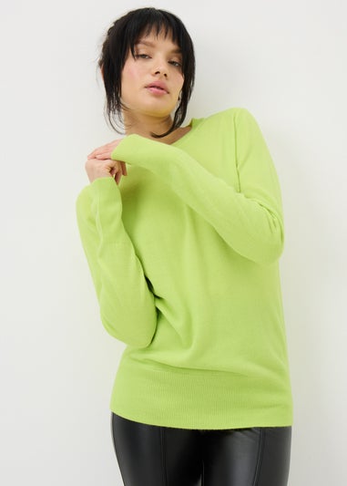 Lime Soft Knit Crew Jumper