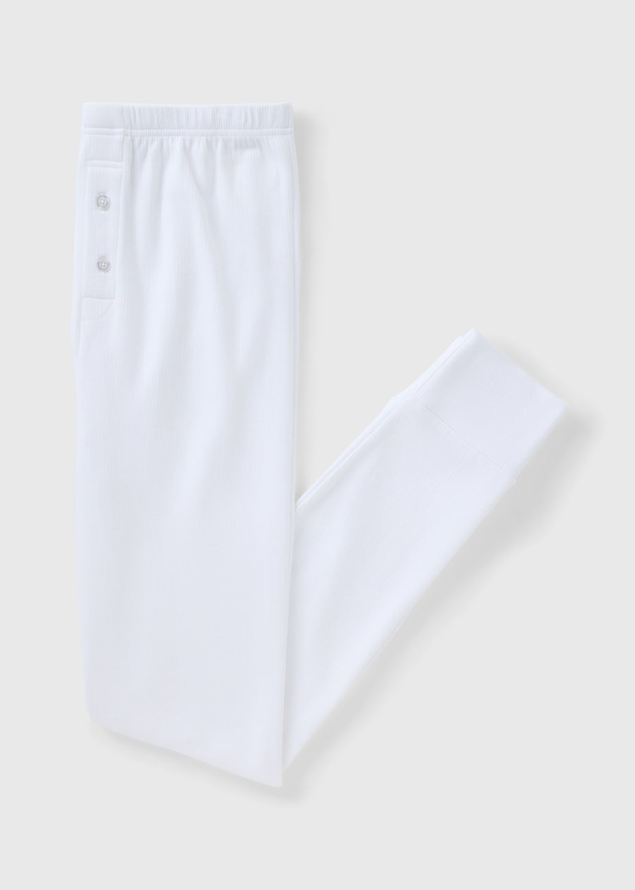 White Thermal Long John Bottoms