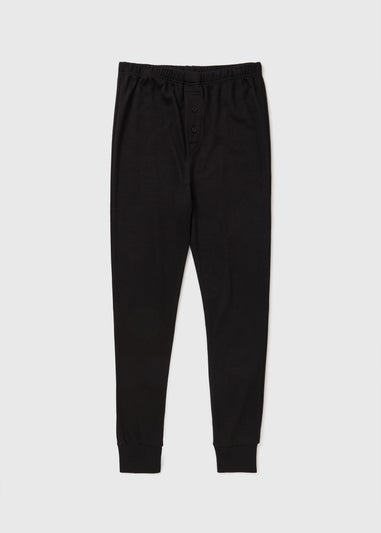 Black Thermal Long John Bottoms