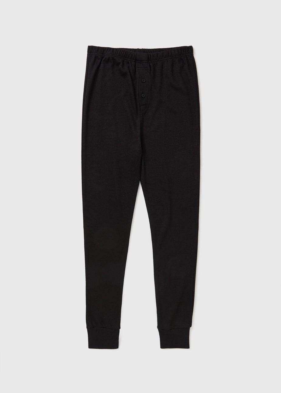 Black Thermal Long John Bottoms
