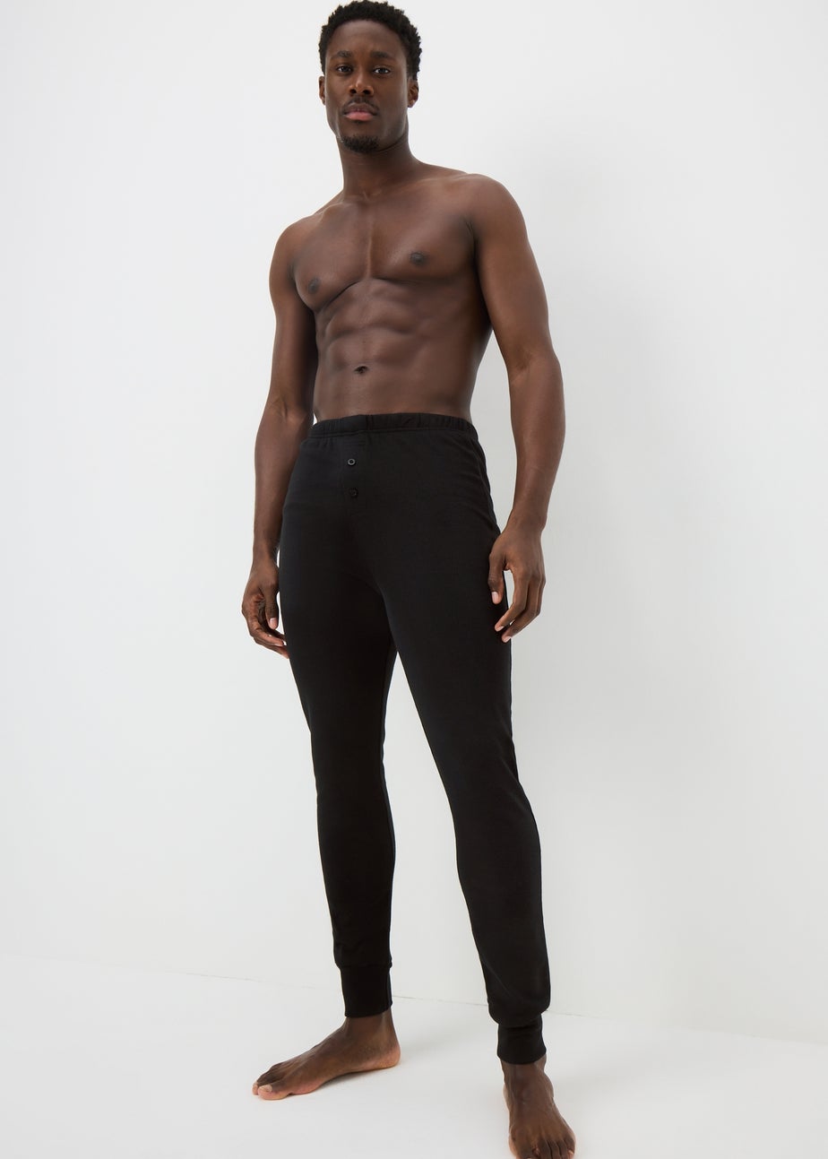 Black Thermal Long John Bottoms