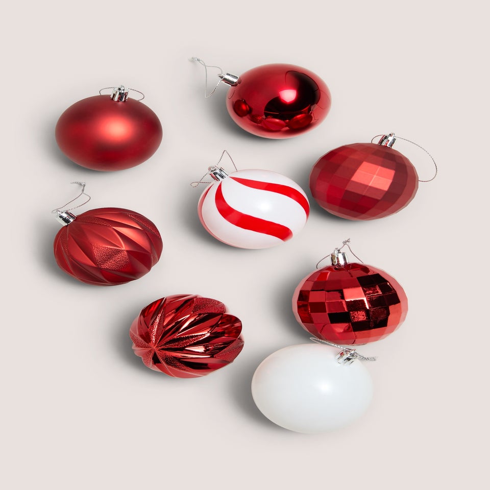 30 Pack Candy Cane Baubles