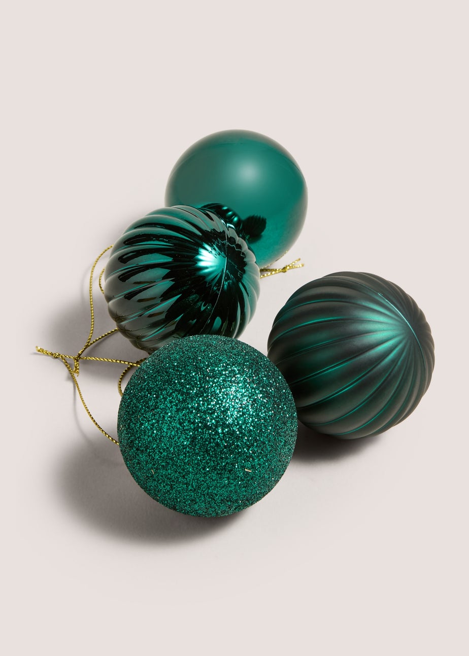 12 Pack Teal Baubles
