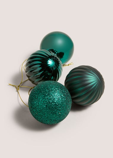 12 Pack Teal Baubles