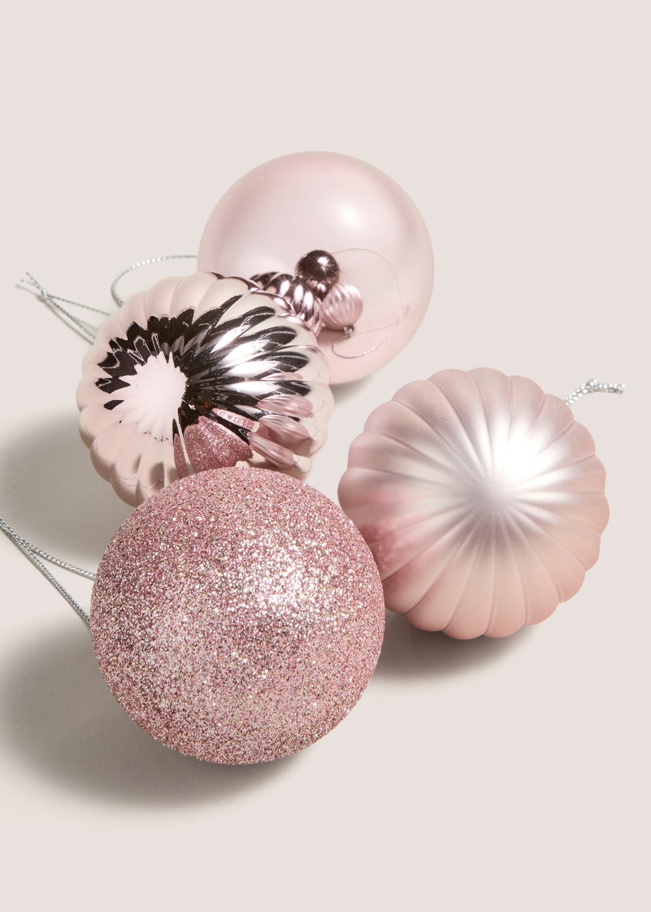 12 Pack Pink Baubles