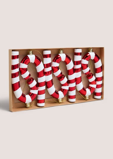 6 Pack Candy Cane Tree Decorations
