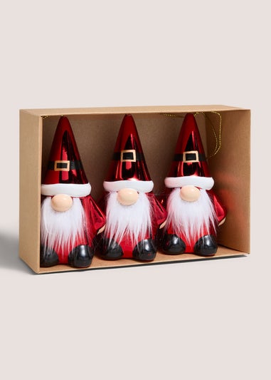 3 Pack Gnome Tree Decorations