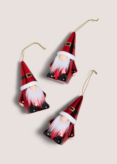 3 Pack Gnome Tree Decorations