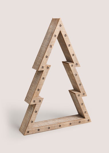 Light Up Wooden Christmas Tree