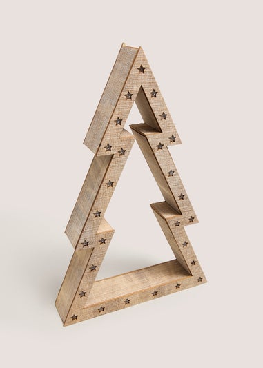 Wooden Light Up Small Tree