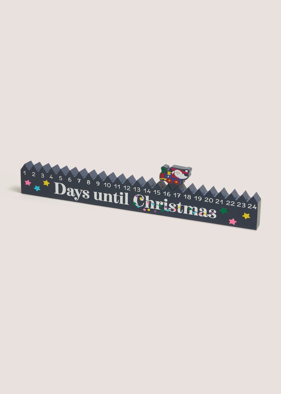 Navy Christmas Wooden Countdown