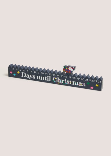 Navy Christmas Wooden Countdown