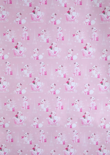 Pink Poodle Wrap Paper