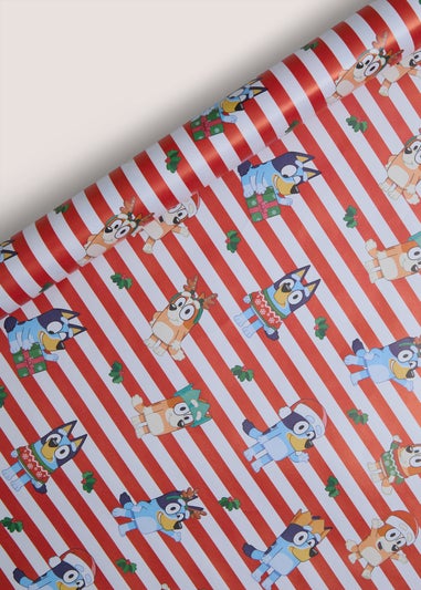 Red & Blue Striped Bluey Wrap Paper
